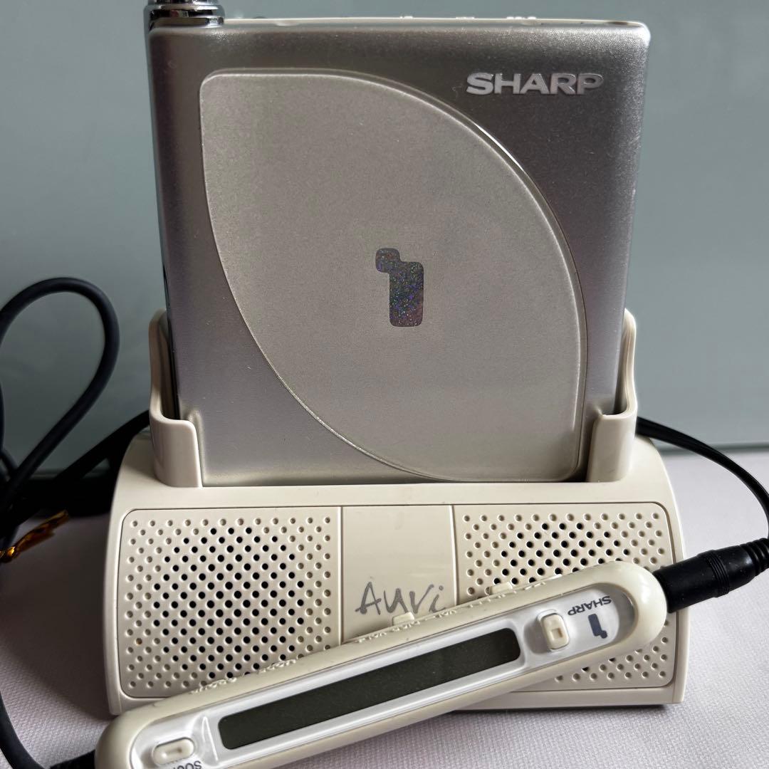 SHARP ポータブルMDプレーヤーMD-ST60-S 1bitデジタルアンプ
