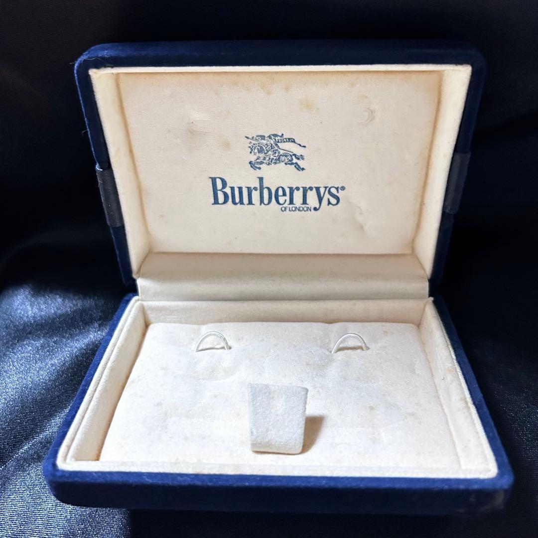 【3点セット】バーバリー タイピン カフス カフリンクス 箱付き シルバー ロゴ