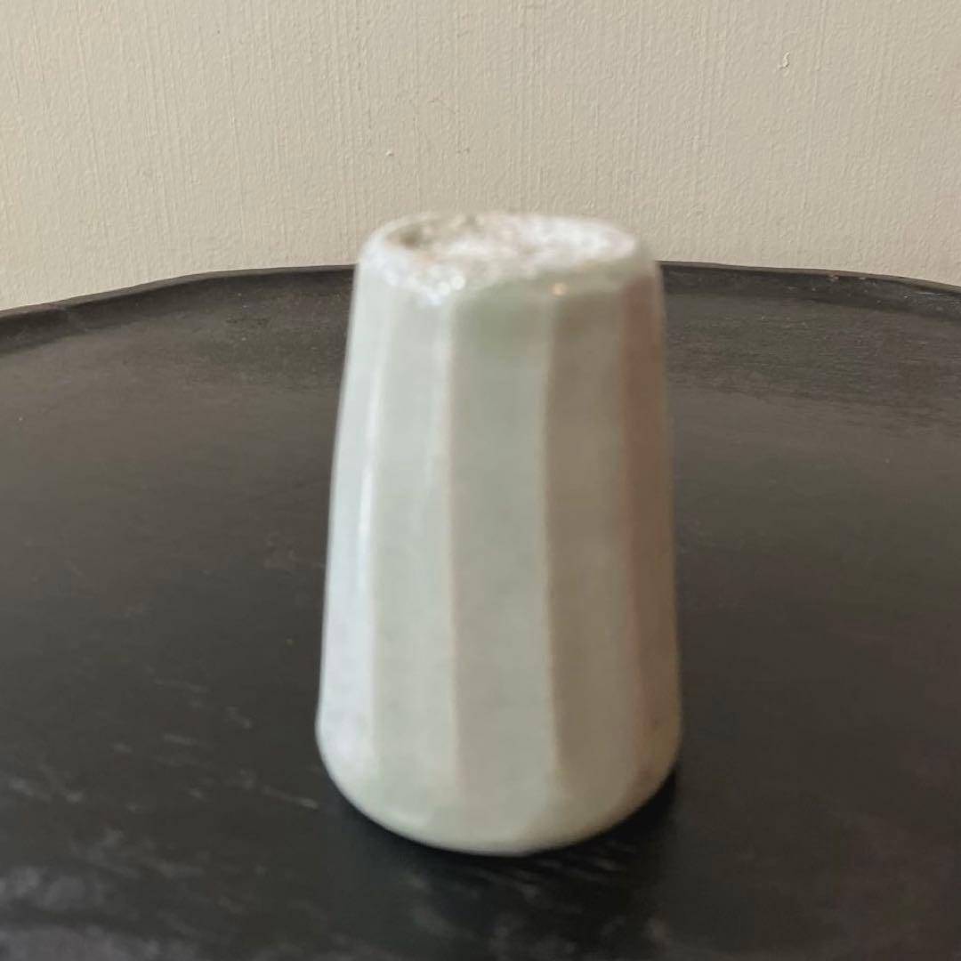 李朝面取筒盃　酒器　白磁　秦秀雄　浅川伯教　韓国アンティーク　朝鮮骨董　徳利