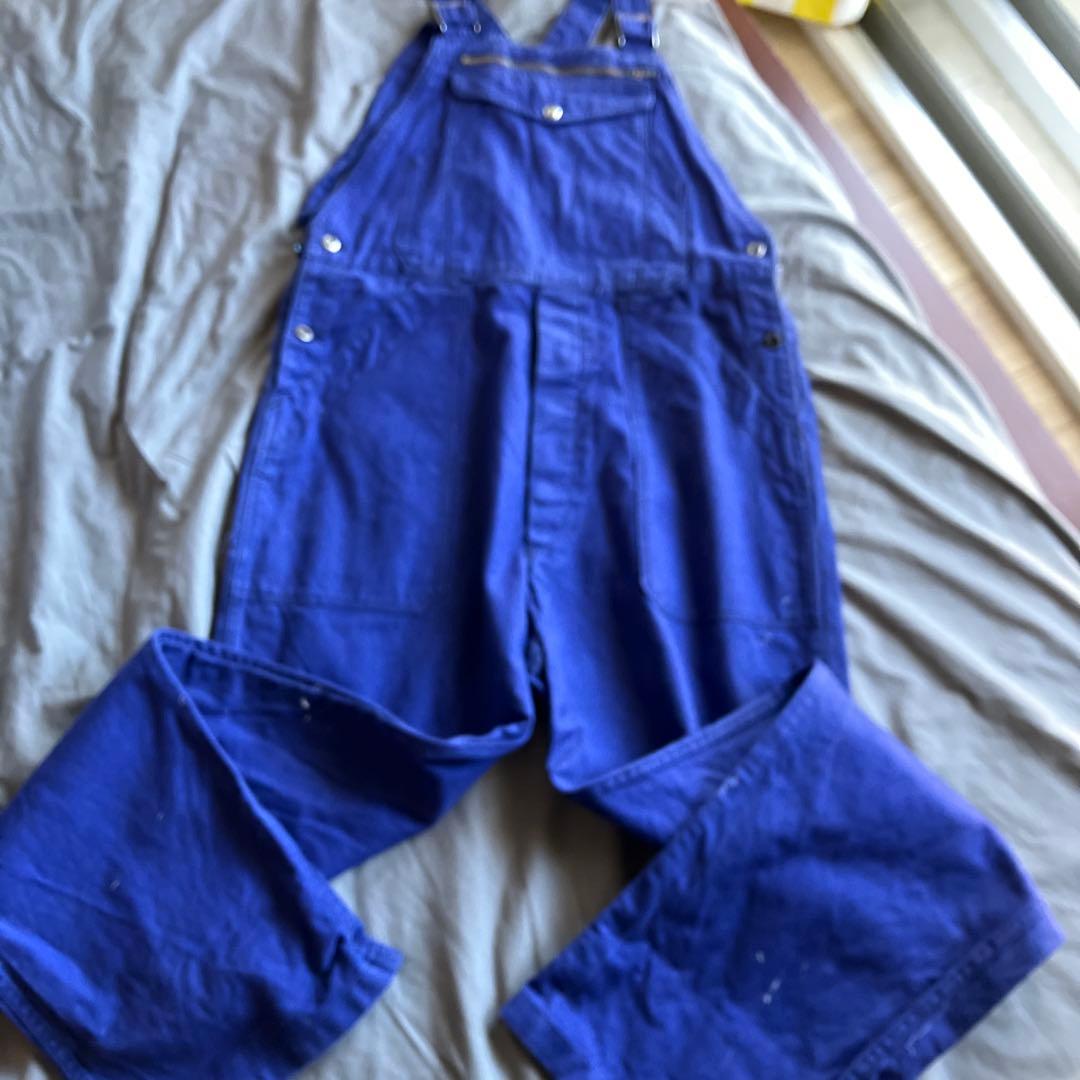 SOLIDA '60ヴィンテージコットンオーバーオールフレンチインクブルー44