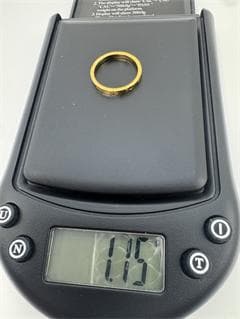 K18 ゴールド 彫刻入り リング9号 1.15g