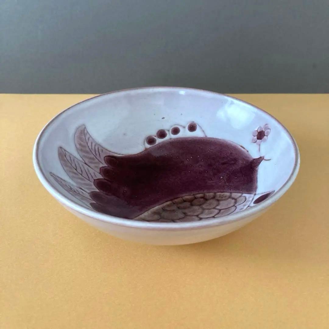 フランス　ヴィンテージ　ジャン/ロベール・クルティエ　ボウル　鳥と花