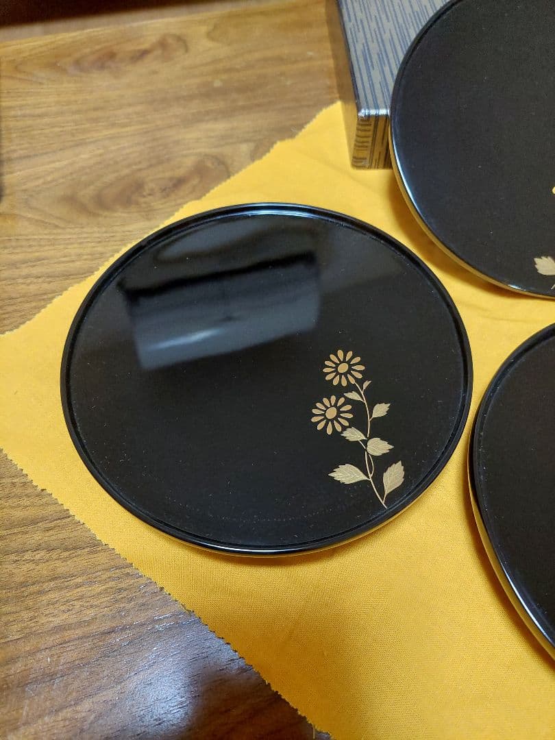 新品未使用　伝統工芸輪島塗　5枚セット　一点物