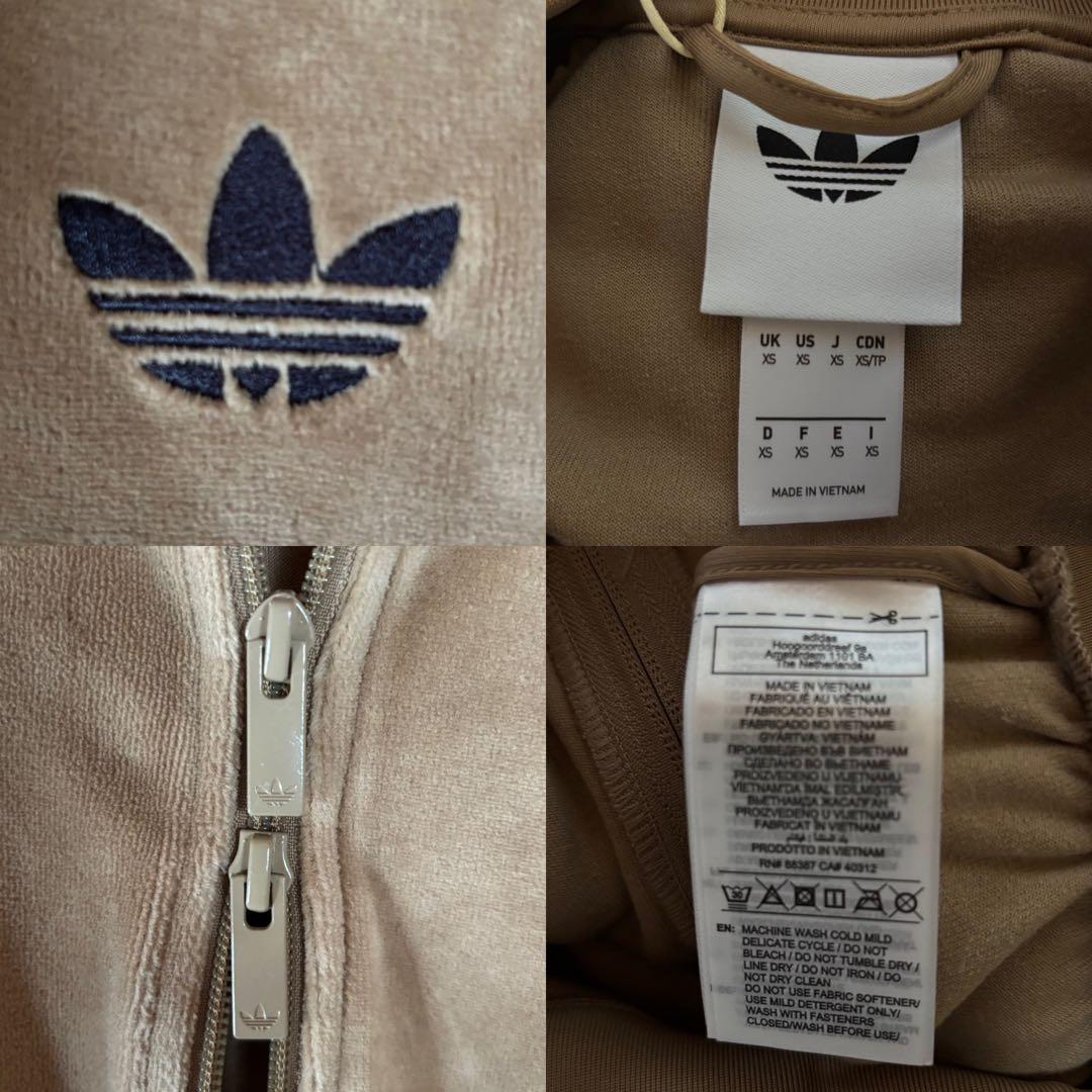 希少XS⭐️adidasアディカラー ブラウン ベロア トラックトップ 風早ゆうた