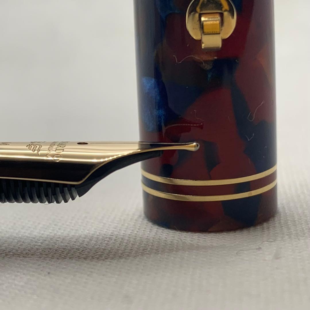 【美品】レオナルド　モーメントゼロ　万年筆　14K M ピエトラマリーナ