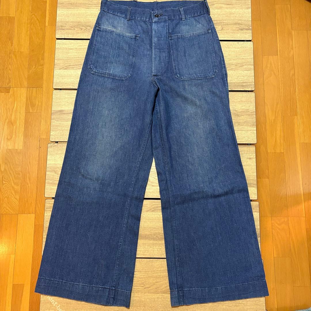 US NAVY 50s デニムセーラーパンツ w32相当 希少 海軍 ジーンズ