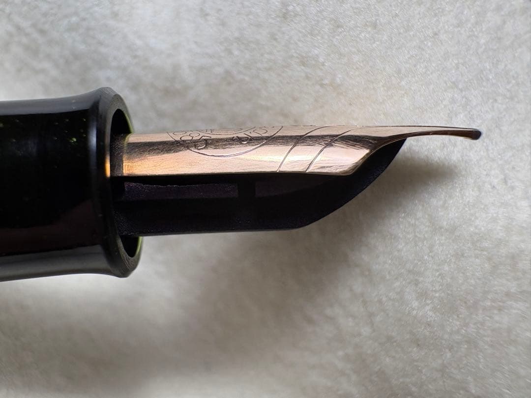 ペリカン 100N グリーンマーブル 1940〜50年代 ？万年筆 字幅 F