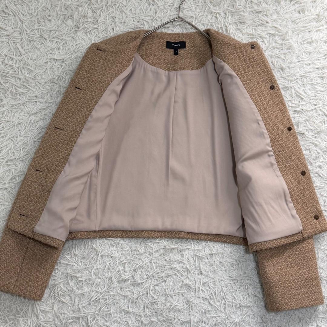 16808✨theory 23AW Holiday Tweed Crop JKT