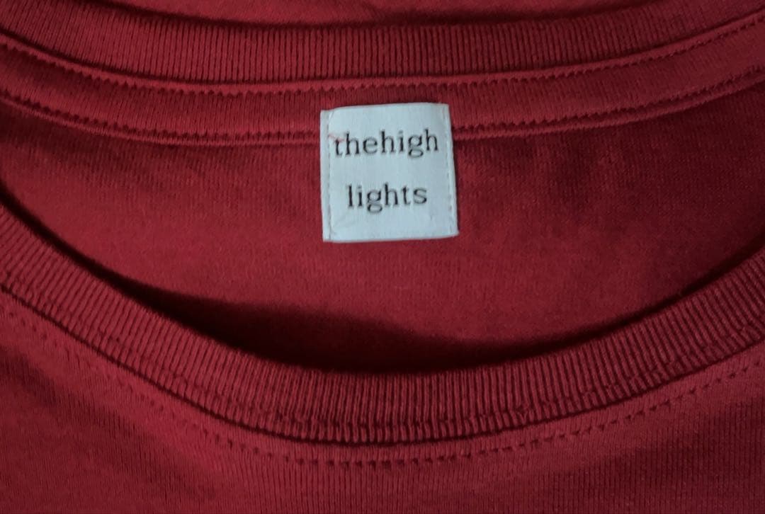 【thehighlights】lite 'big LS tee' red ロンT
