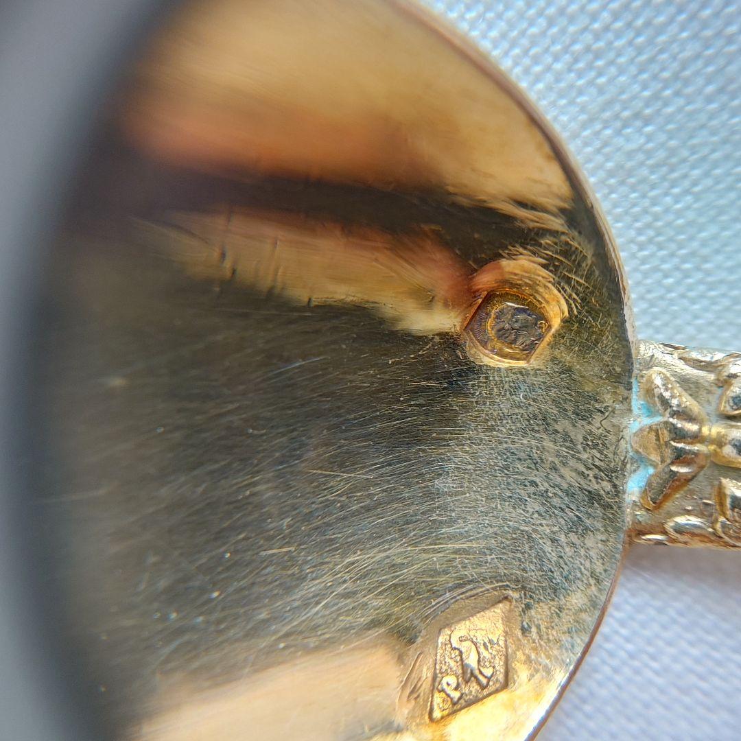 スプーン 2本セット　フランス　純銀製　シルバー800 純金鍍金