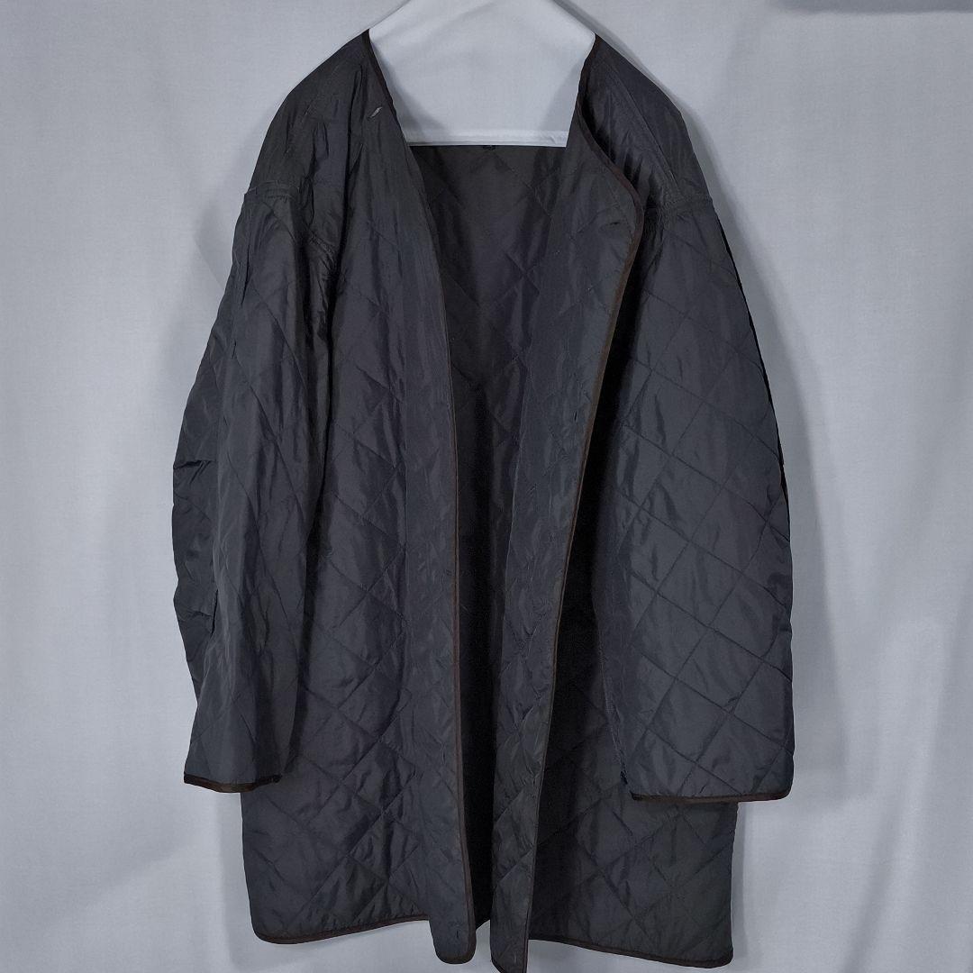 バーバリーブラックレーベル　モッズコート　裏地ノバチェック　ラビットファー