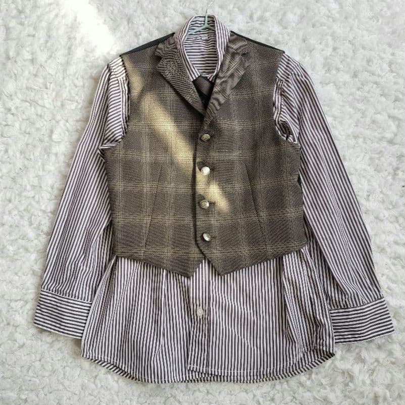 ダブルエフバイワンダーファクトリー 男の子 120 フォーマルスーツセットアップ