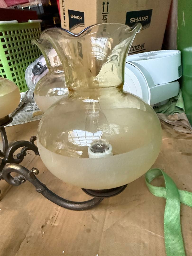 引き取り限定　イタリア製 6灯アンティークシャンデリア 直結工事用