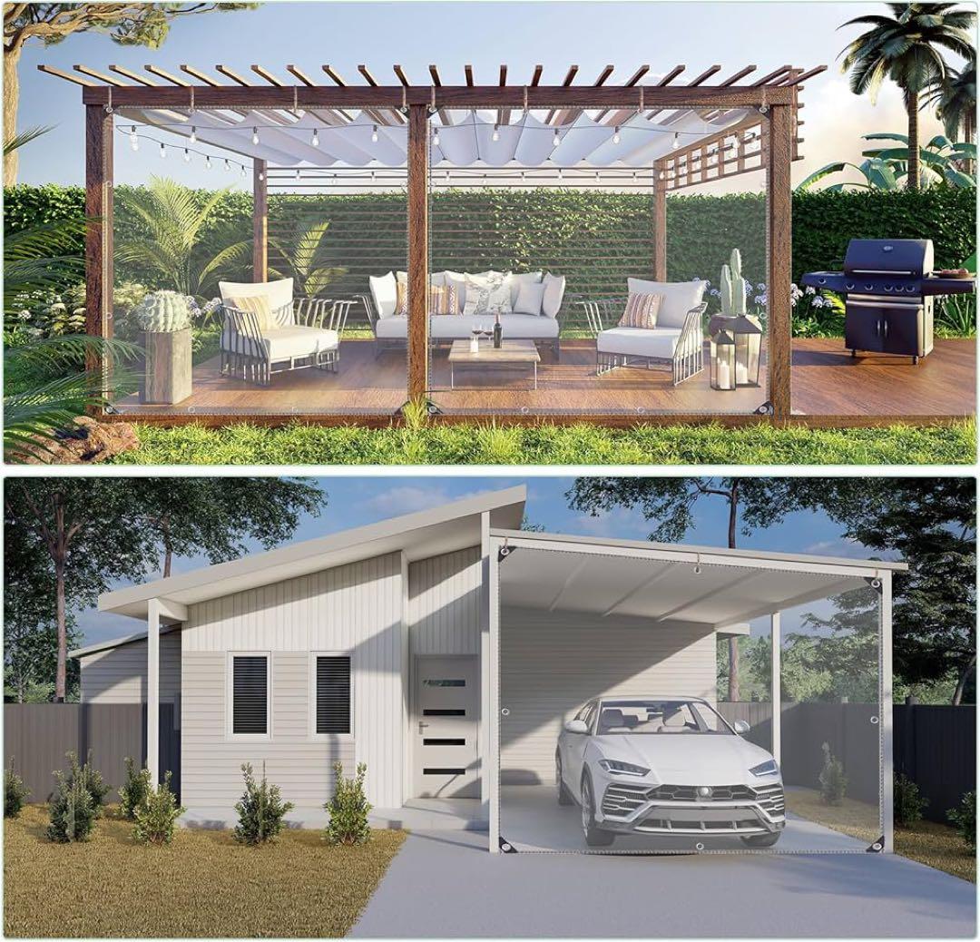 そ　クリアタープ 金属製　グロメット　結束ロープ防水 防塵 丈夫　3×2.5m