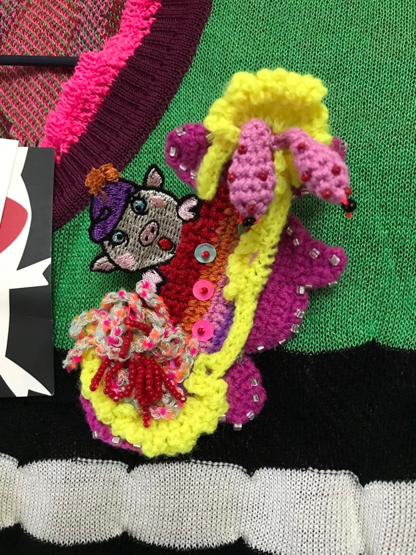 新品OLLEBOREBLA アルベロベロ　ニットワンピース　ぶたさん