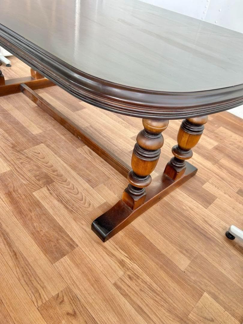 600 カリモク　コロニアル ダイニング テーブル 幅165 重厚 デスク　b