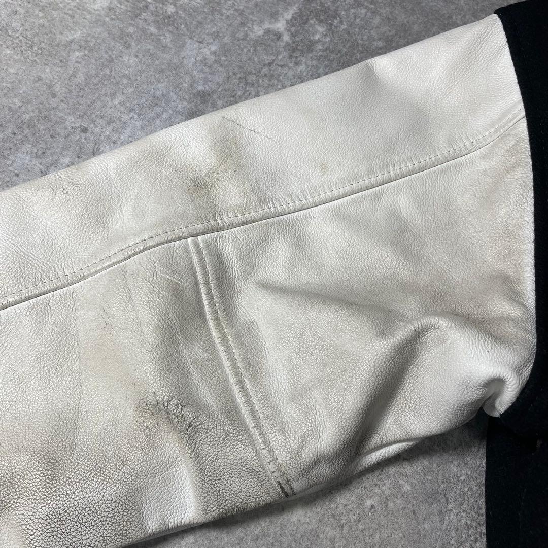 90s〜 GAME sportswear L USA製 スタジャン ウール