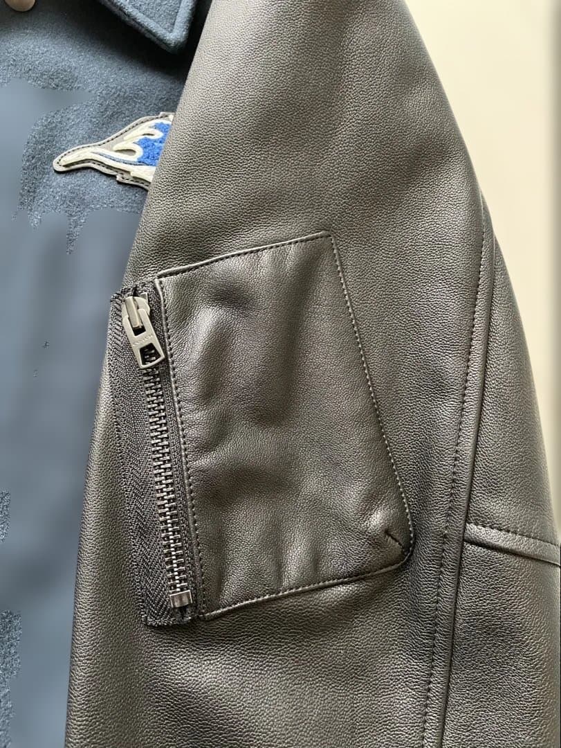 1*4様 希少XL｜COACH レザースリーブ スタジャン｜色褪せなし・極上コン