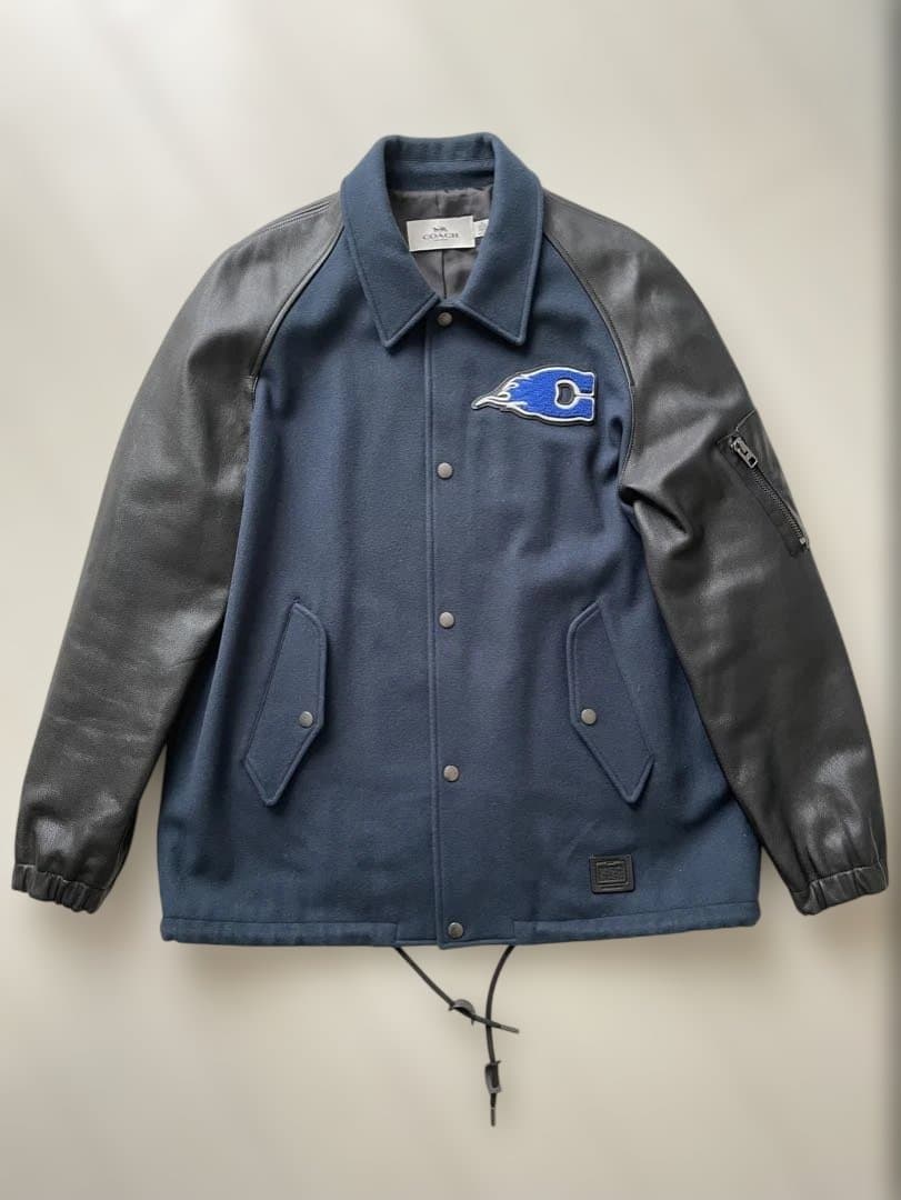 1*4様 希少XL｜COACH レザースリーブ スタジャン｜色褪せなし・極上コン