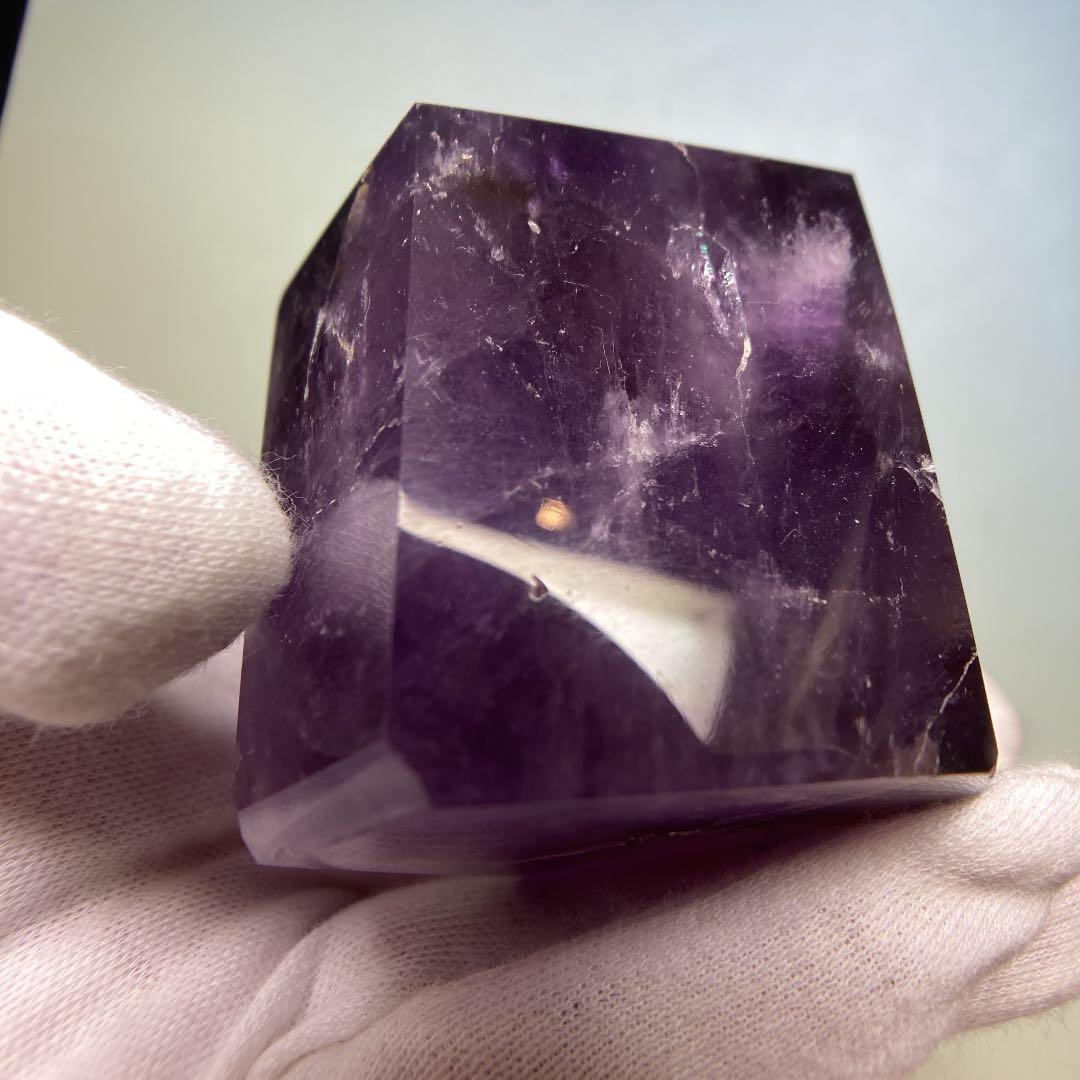 ちゅんちゅんアメジスト　ポイント　虹、キラキラ有り　249g