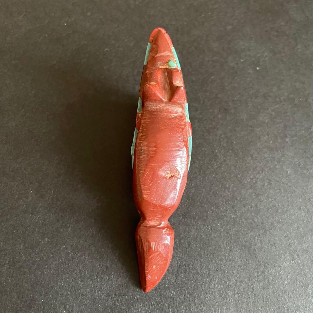 【難あり】ズニ族 コヨーテ アニマル フェティッシュ お守り 置物vintage