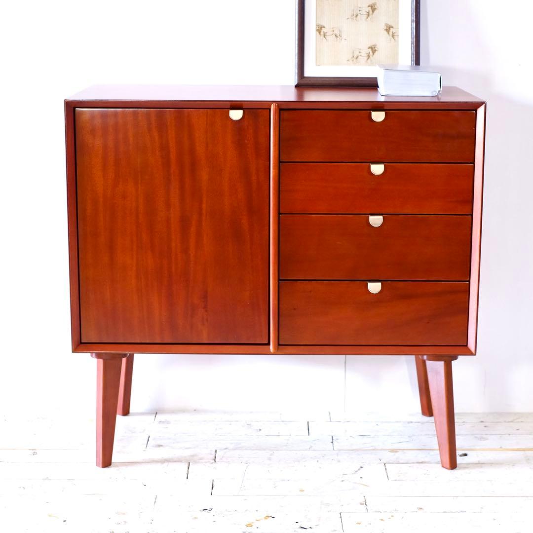 H 新品 北欧 80cm キャビネット リビングボード 収納