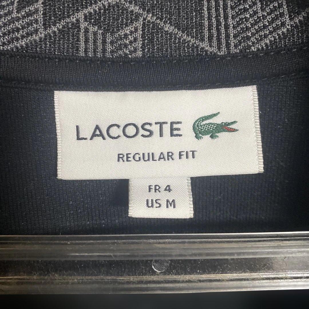 LACOSTE ブラック モノグラムトラックジャケット