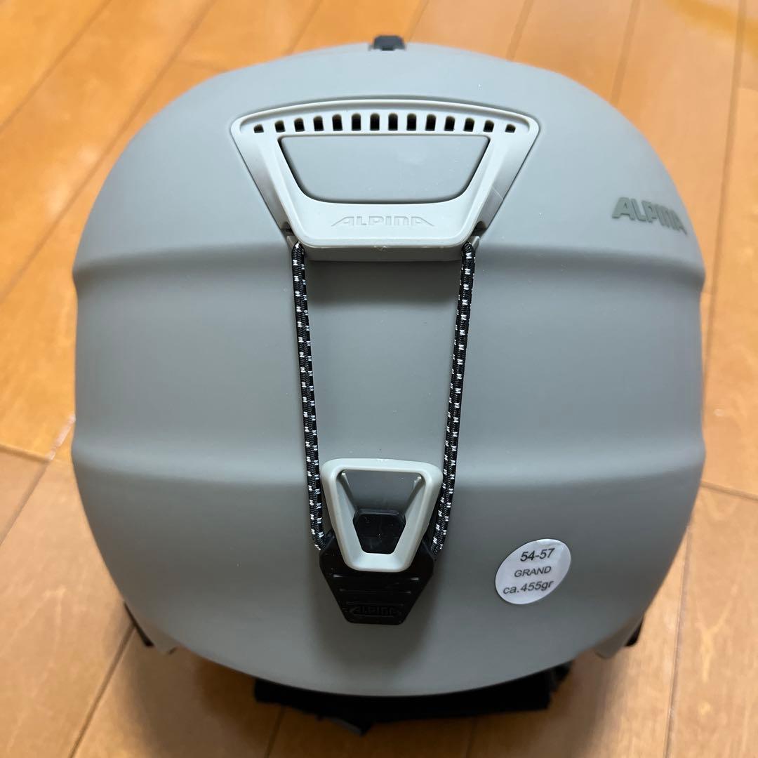 【未使用】ALPHA アルピナ ヘルメット 54-57cm グレー スキー