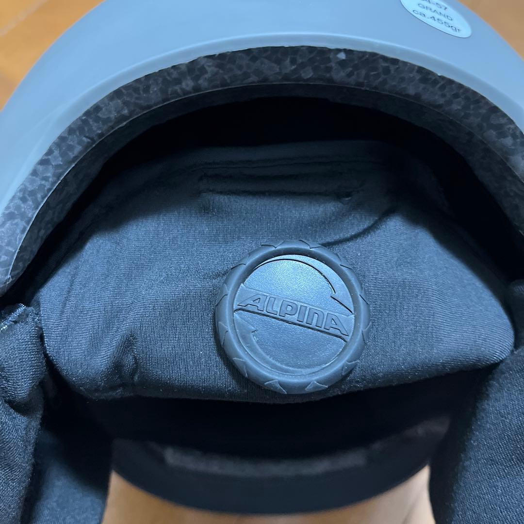 【未使用】ALPHA アルピナ ヘルメット 54-57cm グレー スキー