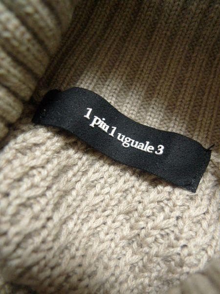 1piu1uguale3 ZIGZAG TURTLE タートルネックニット
