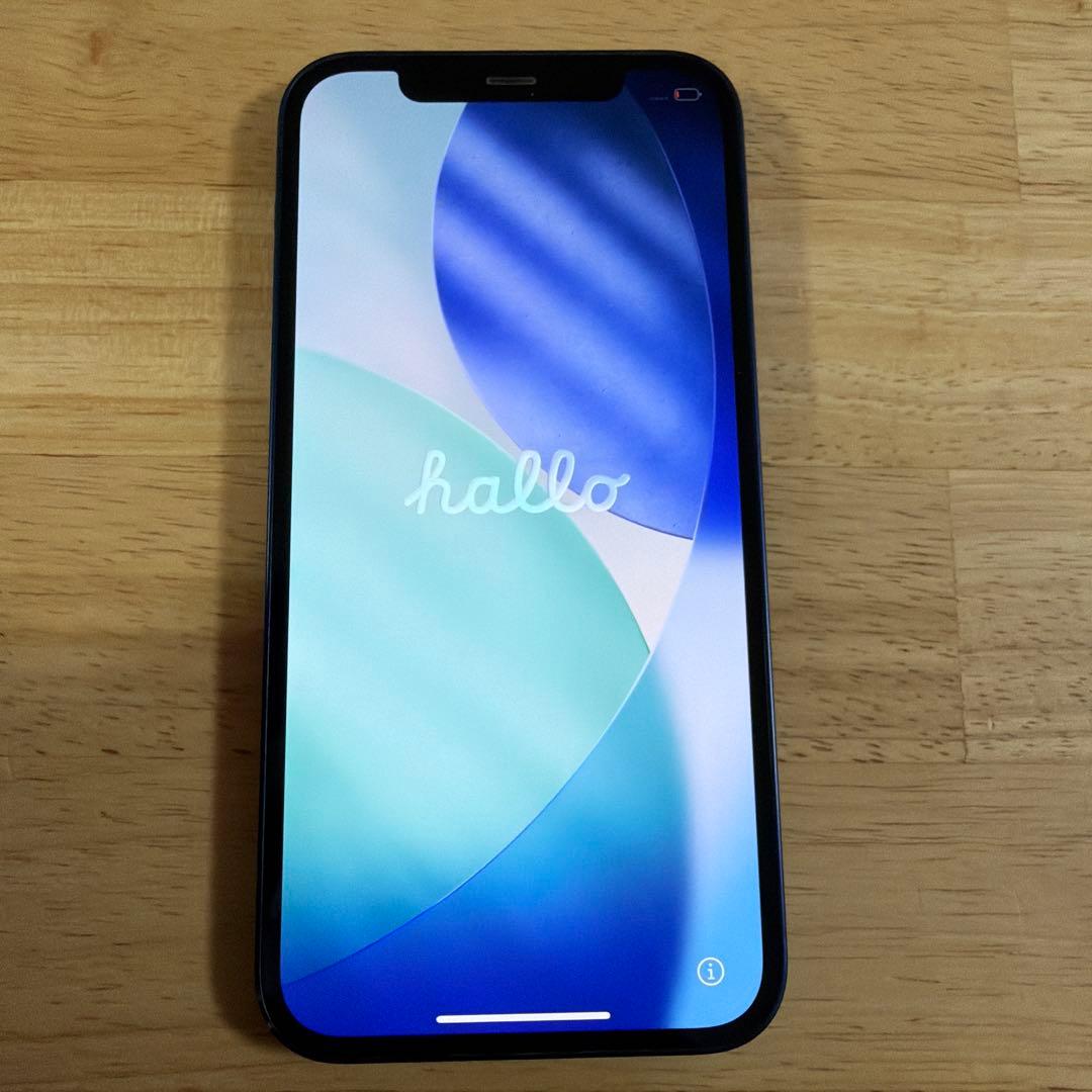 Apple iPhone 12 ブルー 128GB 本体 充電ケーブル付き