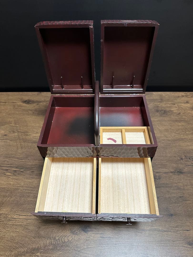 鎌倉彫　裁縫箱　ソーイングボックス