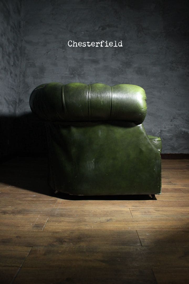 首都圏送無料〜英国チェスターフィールド 伝統キャスター式 総本革 輸入 ソファ