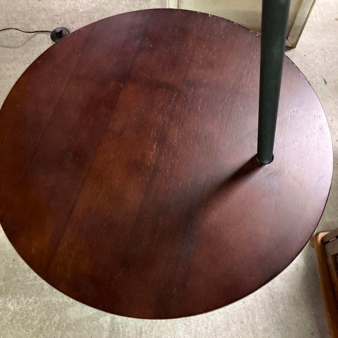 モダン フロアスタンド 照明 サイドテーブルフロアランプ リネンシェード付き