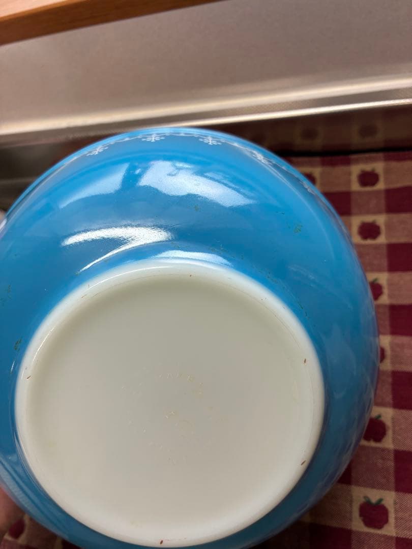 【値下げ】オールドパイレックス　スノーフレークミキシングボウル3コ　USA