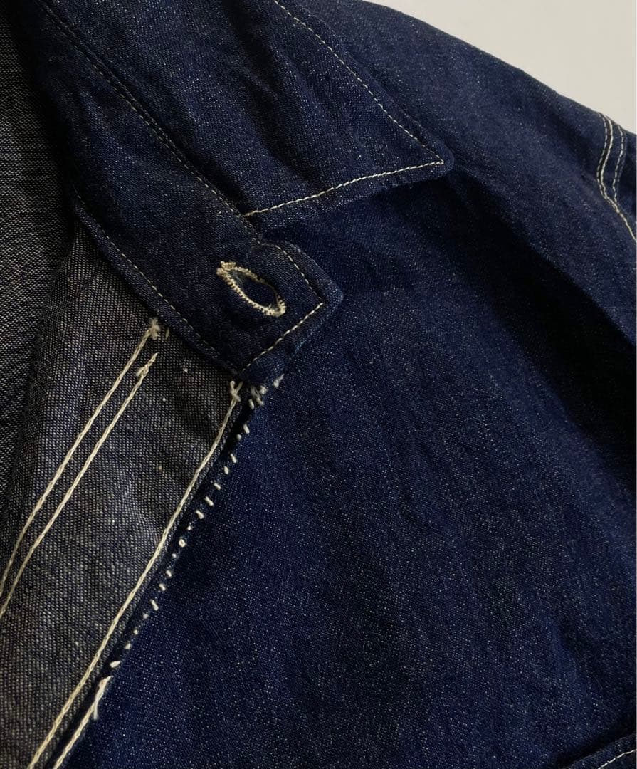 40s WWⅡ デニム カバーオール 大戦 ビッグサイズ ワンウォッシュ