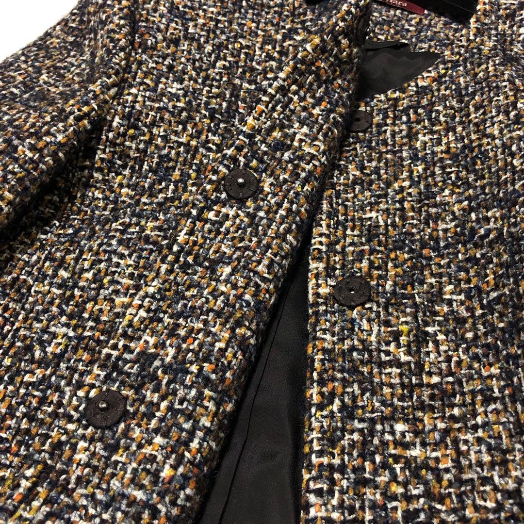 新品未使用　マックスマーラ　ノーカラージャケット　ツイード　赤タグ　大きいサイズ