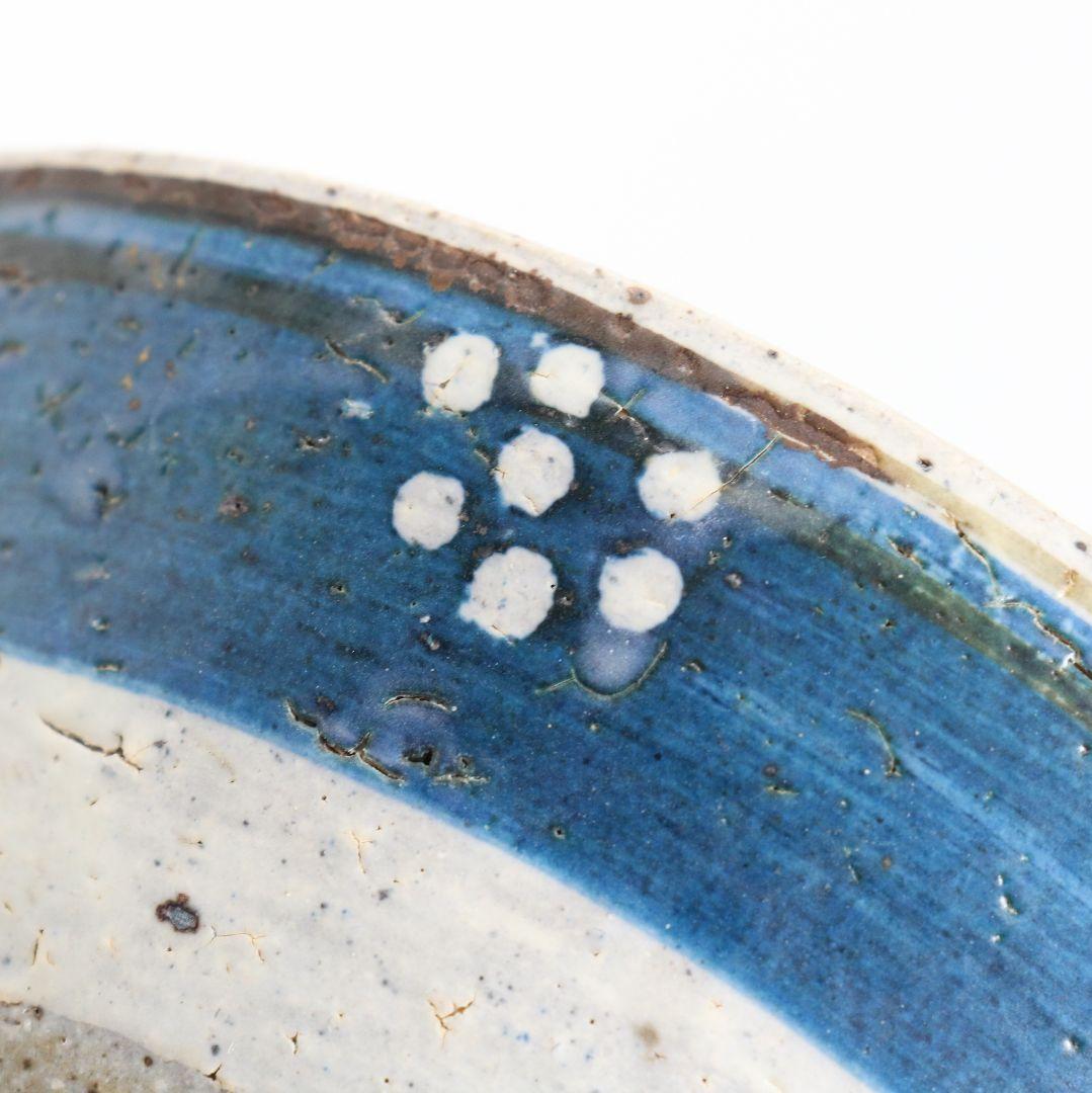 中国 磁州窯絵高麗平鉢 斑点文 茶碗　AT679