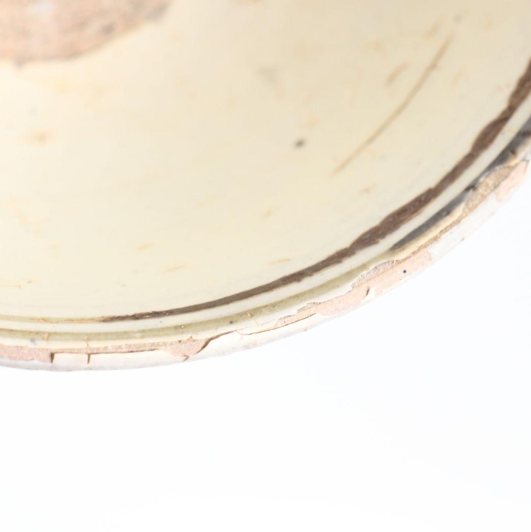 中国 磁州窯絵高麗平鉢 斑点文 茶碗　AT679