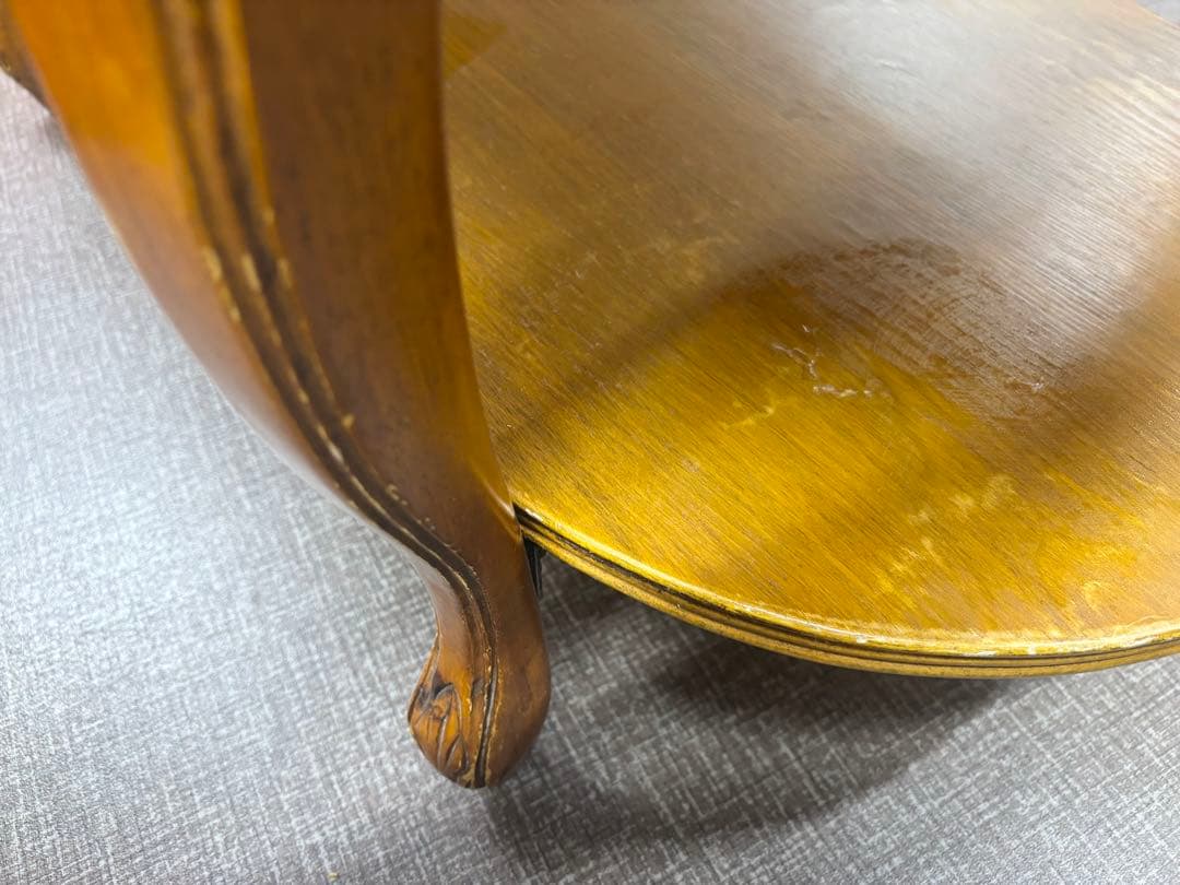 猫脚 天板 大理石 ローテーブル アンティーク