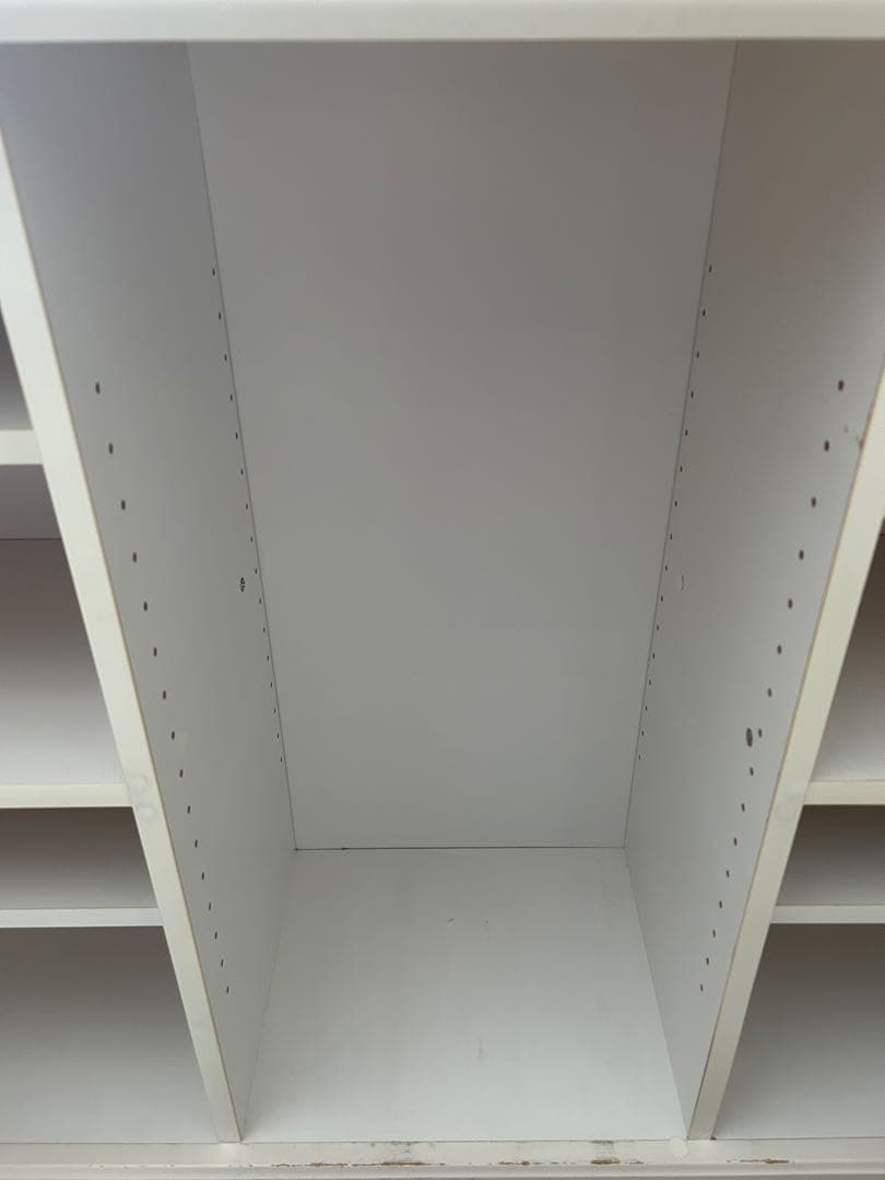 ホワイトキャビネット リビングボード サイドボード ガラス扉付き①