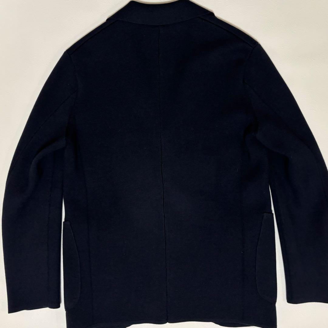 991サルタンウール ニットジャケット ネイビー 48 M相当 定価10.8万
