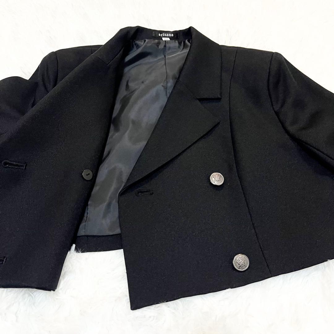 【美品】arisana 9号 黒 スーツ・ブレザー　スカート160〜165