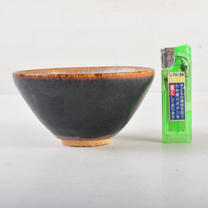 中国　宋代　建窯　兎毫盞　天目茶碗　C　6516