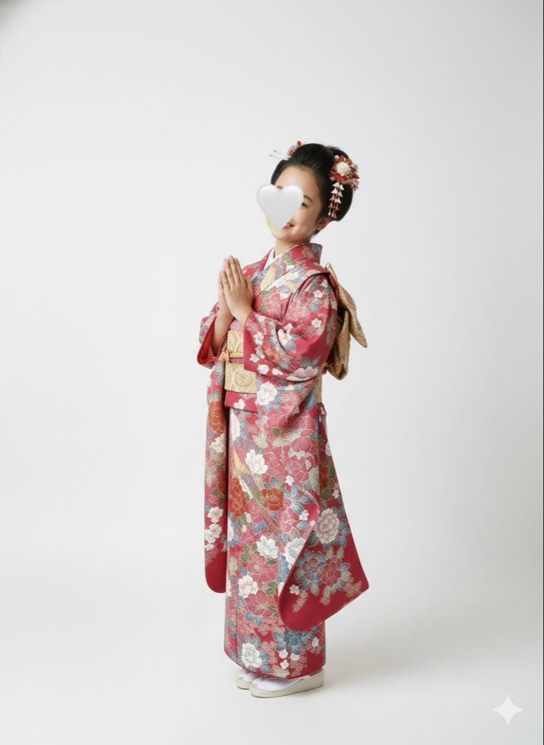 正絹　四つ身　七五三　祝い着