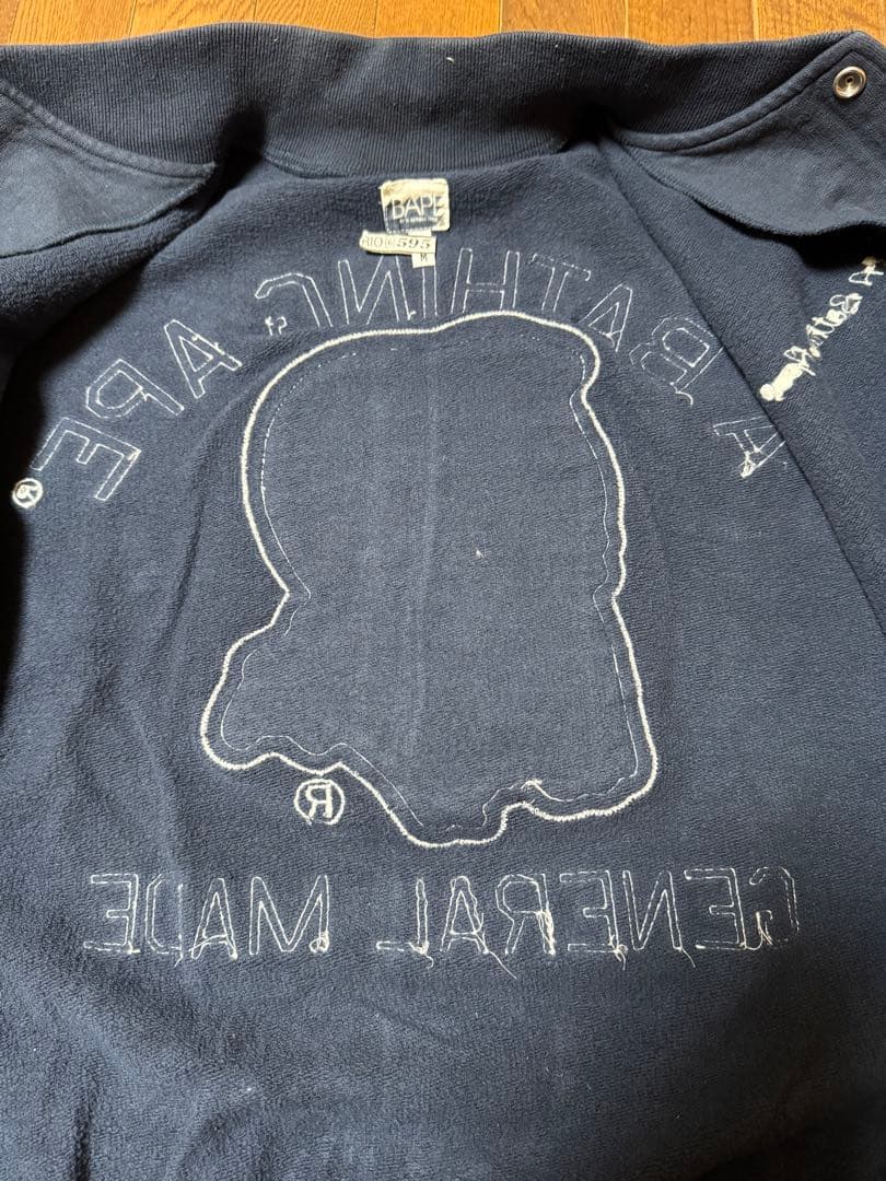 アベイシングエイプ　スウェットスタジャン　ジェネラル　ワッペン
