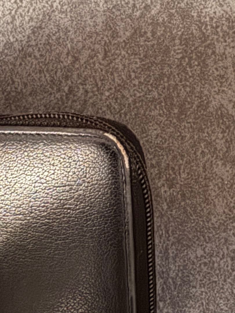 makotoシャネル カメリア ラウンドファスナー 長財布 ブラック