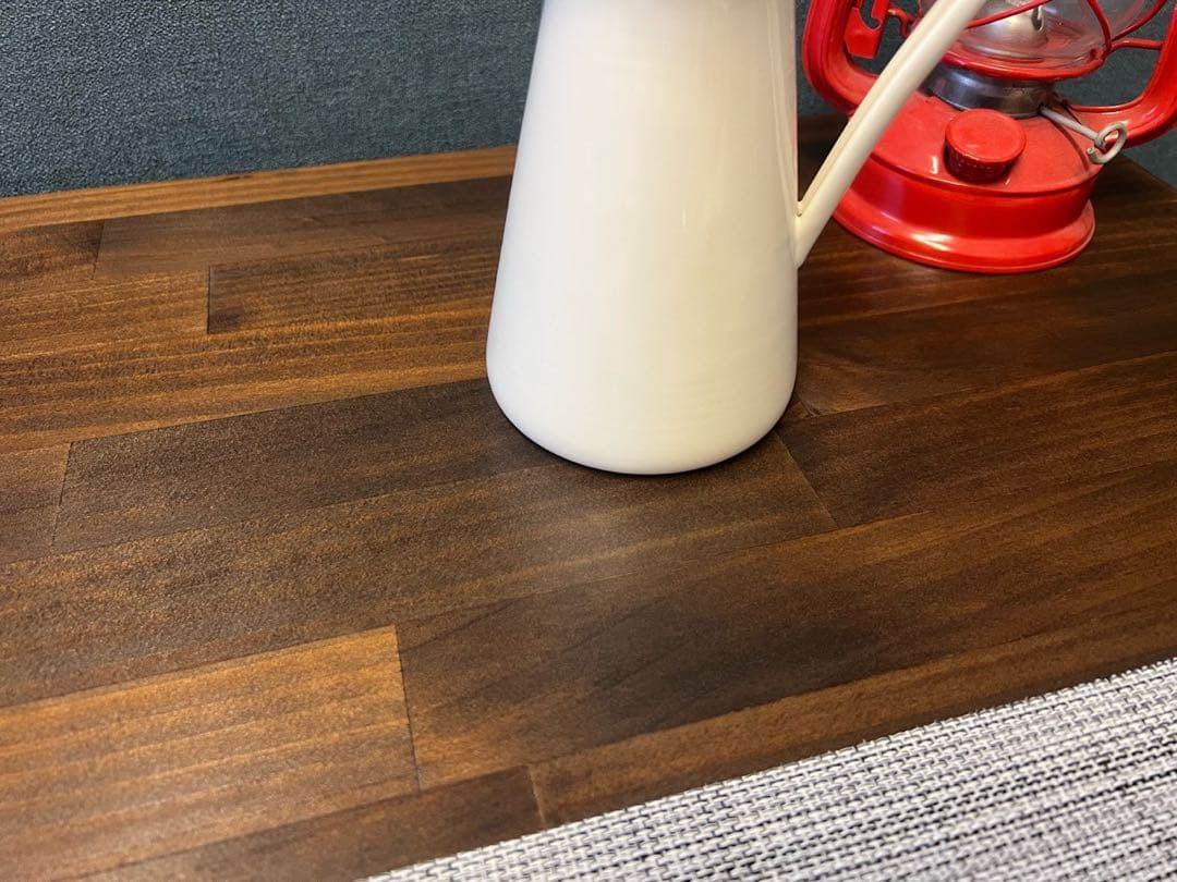 【送料無料】 ローテーブル 長方形 120cm 70cm パイン こげ茶 ロ型脚