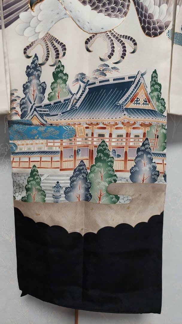 NA922アンティーク子供着物正絹着丈97センチ裄丈47センチ美品綺麗