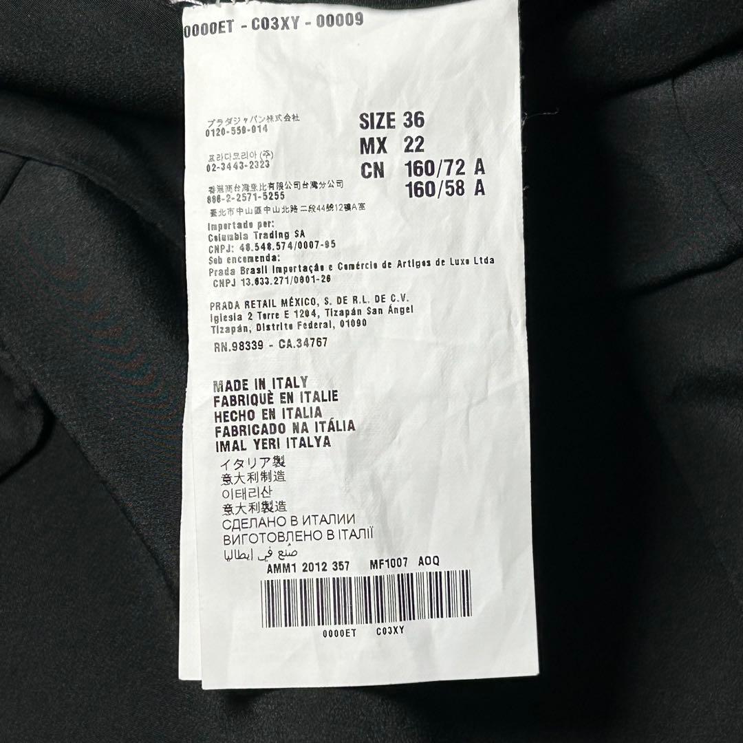 MIUMIU ミュウミュウ ブラック 半袖シースルー ミニワンピース ミニ丈